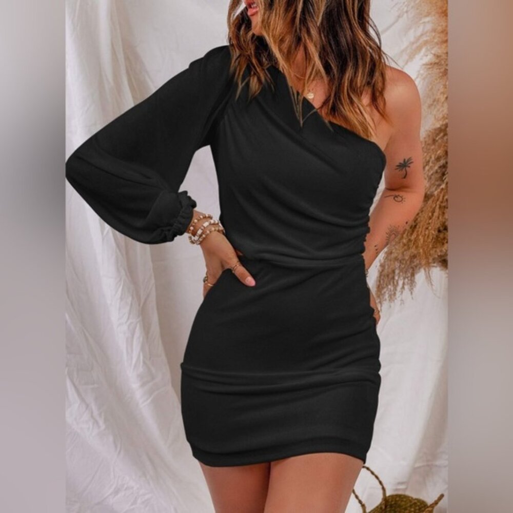 Ruffle Hem Cami Sweater Dress With Cardigan